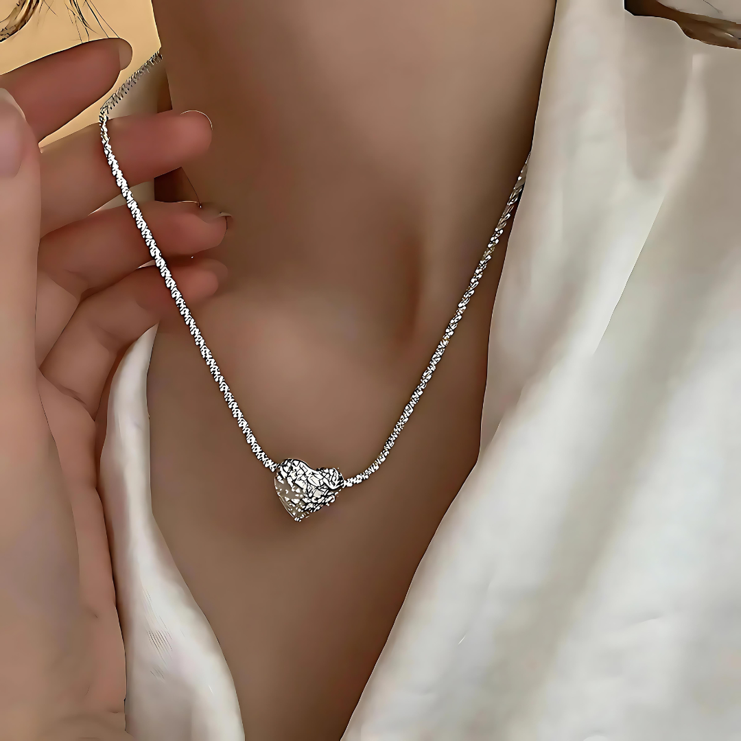 PURE STERLING SILVER HEART NECKLACE