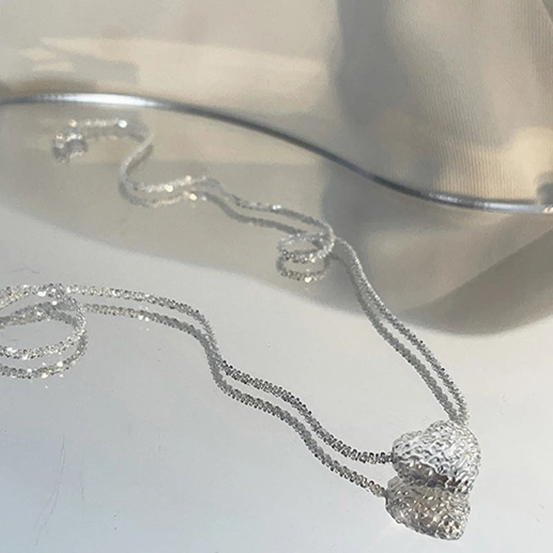 PURE STERLING SILVER HEART NECKLACE