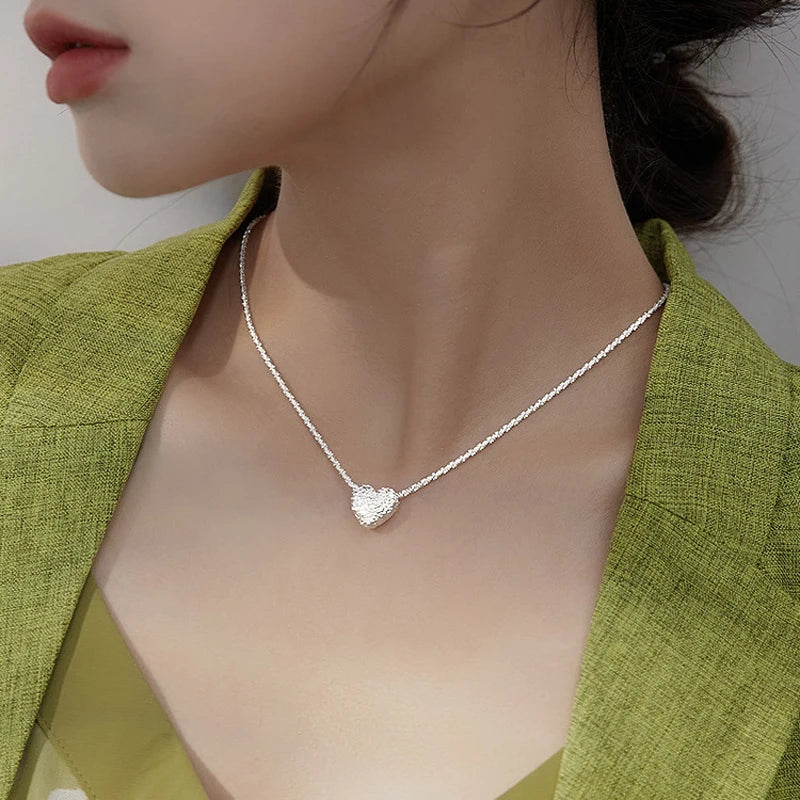 PURE STERLING SILVER HEART NECKLACE
