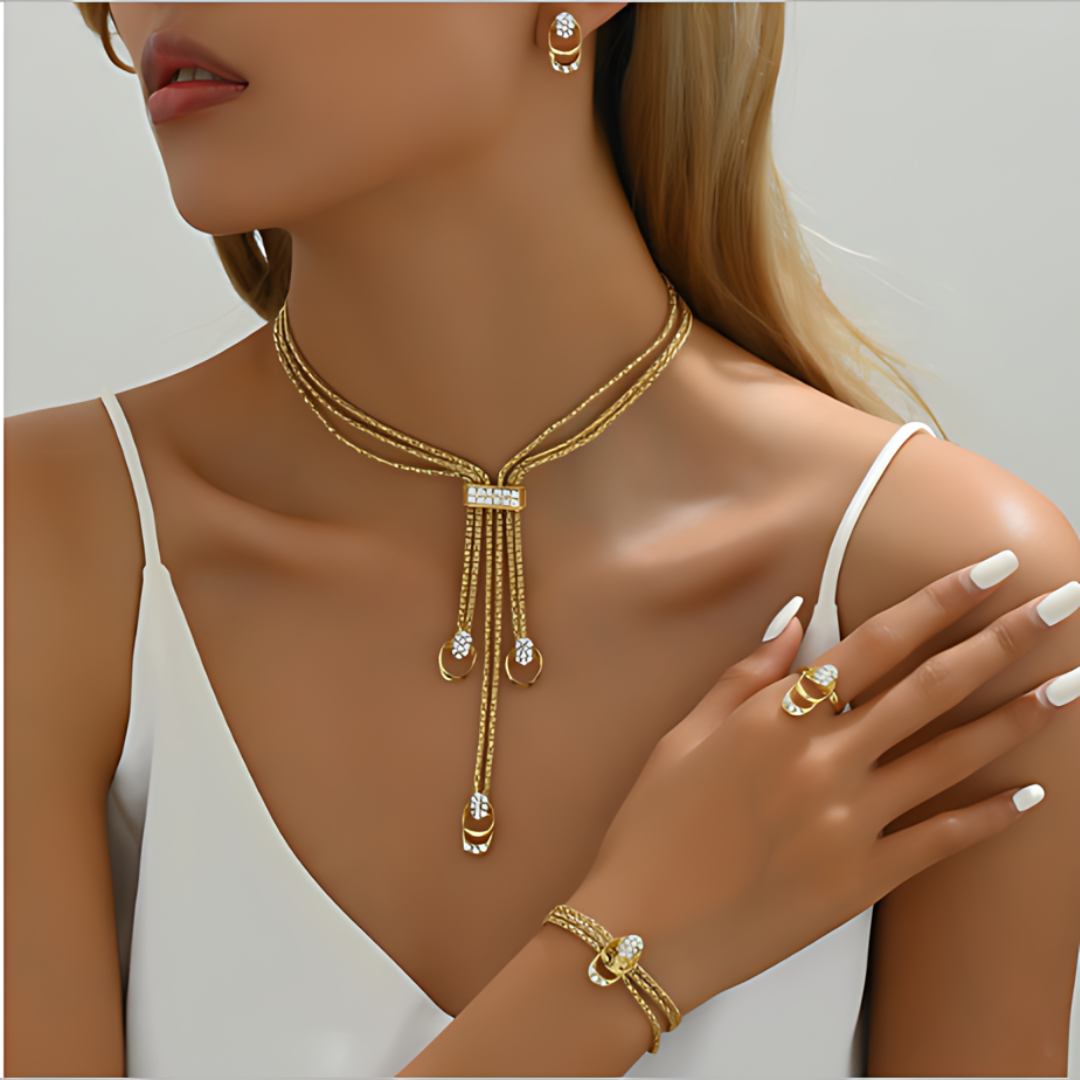 18K Gold Plated Complete Jewelry Set