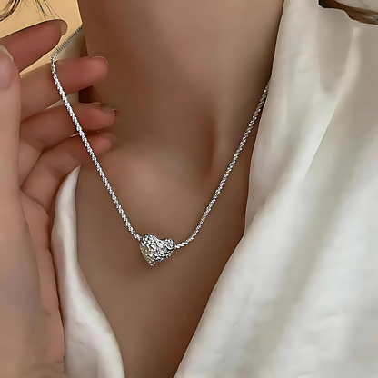 PURE STERLING SILVER HEART NECKLACE