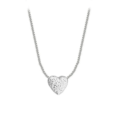 PURE STERLING SILVER HEART NECKLACE
