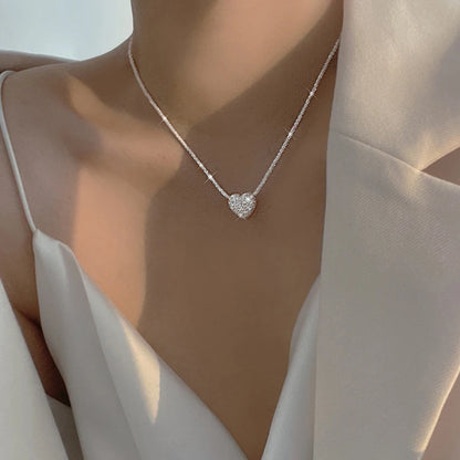 PURE STERLING SILVER HEART NECKLACE